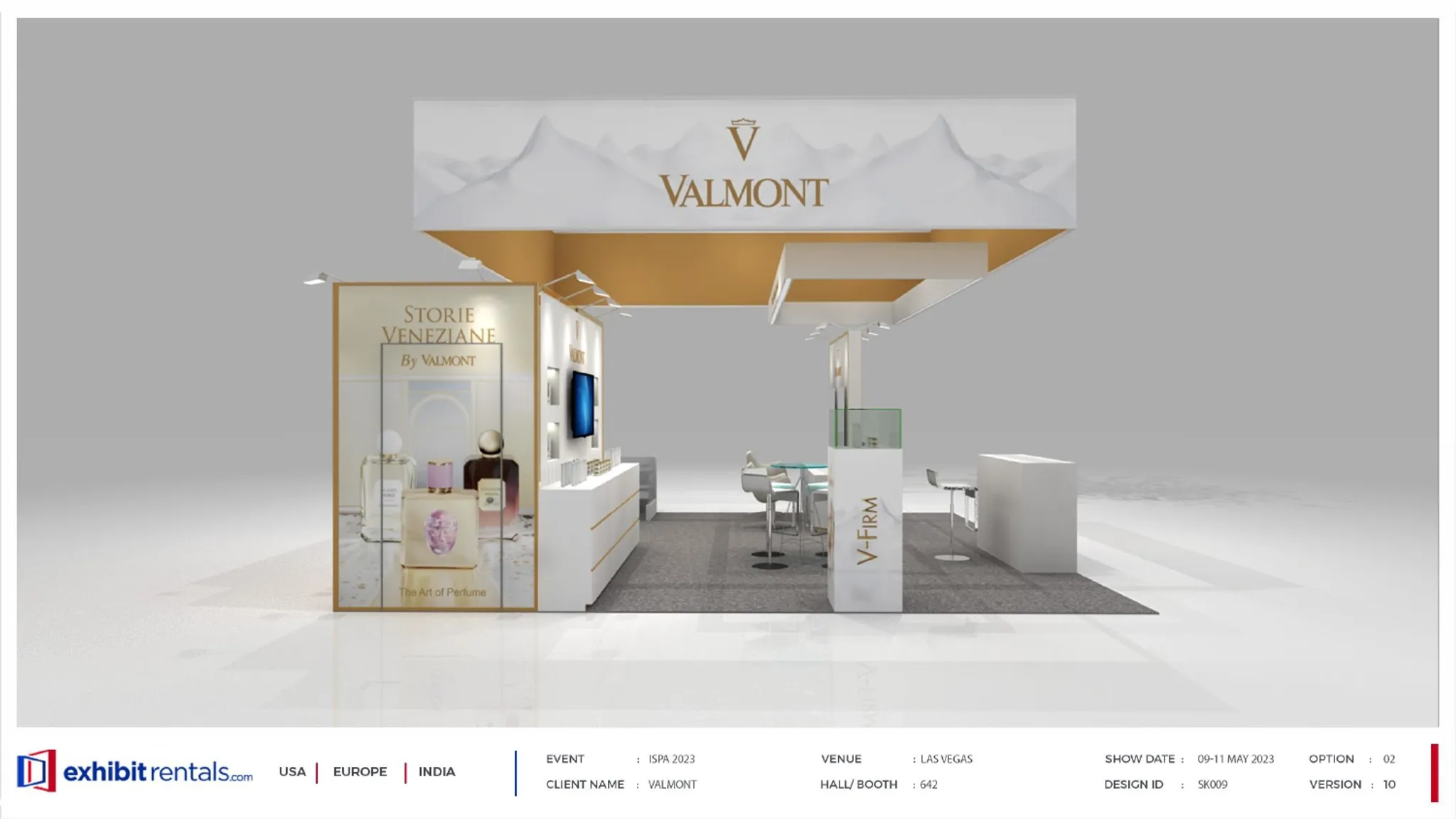 20x20 Island booth design by Exhibit-Rentals